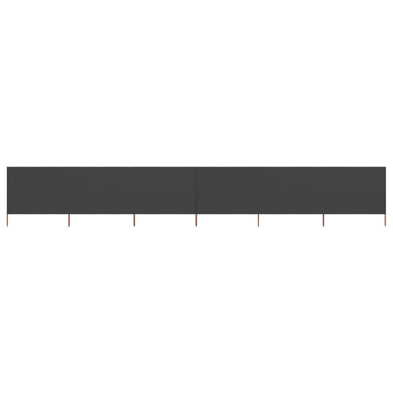 Helloshop26 - Brises-vue paravent 6 panneaux tissu 800 x 160 cm anthracite 02_0008842 - Bois massif 3000474182728_0
