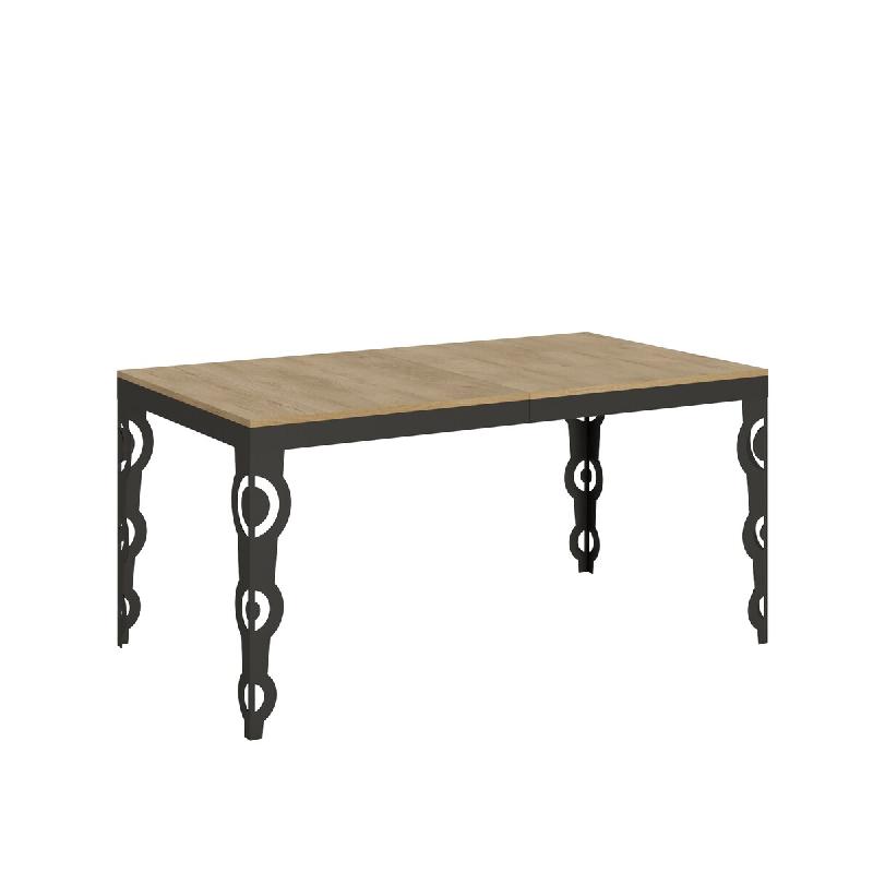 Itamoby Table Extensible 90X160/420 Cm Karamay Evolution Chêne Nature Structure Anthracite - marron 8050598011676_0