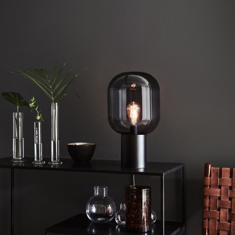 MARKSLÖJD LAMPE À POSER BROOKLYN, GRIS FUMÉE, 44 CM