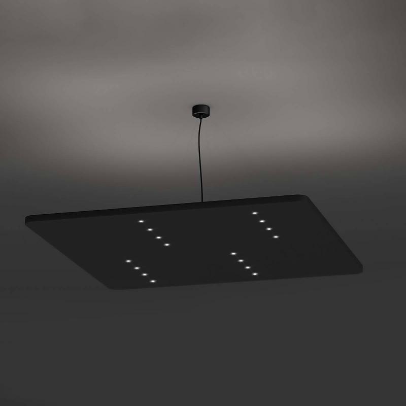 LED-WORKS AUSTRIA LEDWORKS SONO-LED SQUARE 16 SUSPENDU 930 38° NOIR