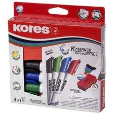 LOT DE 4 - KIT DE MARQUEURS POUR TABLEAU BLANC, 4 MARQUEURS +