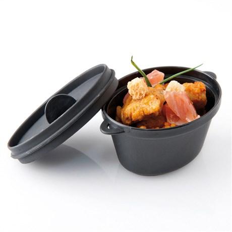 MINI COCOTTES MICRO-ONDABLE+ COUVERCLE 65ML NOIR (VENDU PAR 216)