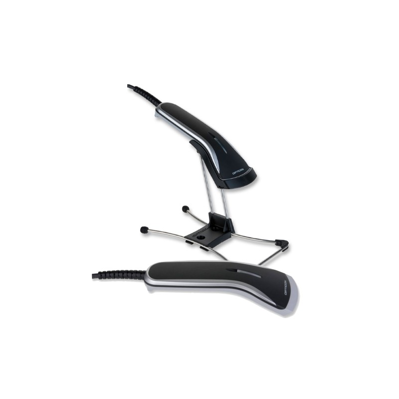 Opr2001 - Douchette code barre laser 1D USB noir avec support fourni - Opticon_0