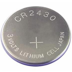 PILE BOUTON LITHIUM  CR 2430 - 3 VOLTS