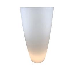 Pot de fleurs conique delight 200l éclairant - NATUREL - blanc 0669014881854_0
