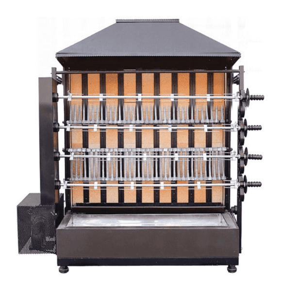 Rôtissoire à feu de bois 4 épées - 20 poulets - MCM A4/20 - Matériaux de haute qualité_0