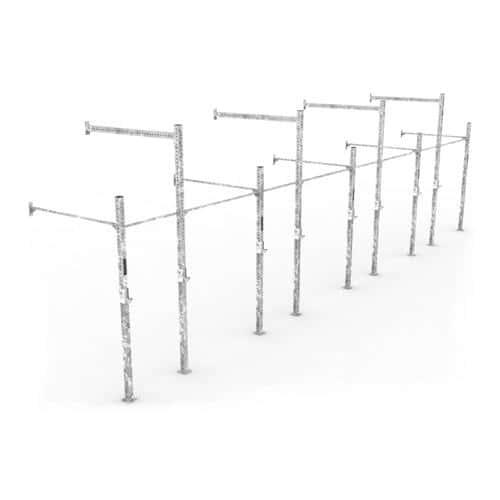 RACK AXIMUS HAUTEUR 3,6M PROFONDEUR 1,88M LONGUEUR 1,2M GRIS FIT AND RACK