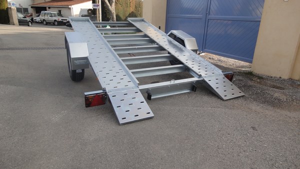 Remorque porte-engins JALON 1T - 2,6m, freinée avec 1 essieu_0