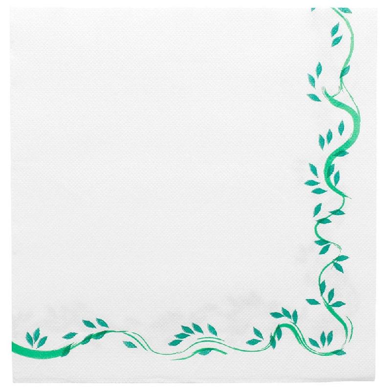 Serviette papier gaufré 2 plis blanc Floralia 40x40cm - par 1200_0
