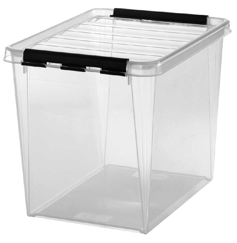 SmartStore Boîte de rangement CLASSIC 25 L, clips: noir - transparent plastique 3493070_0