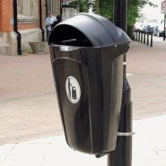 Super Trimline - Poubelle publique - Glasdon - 50 litres - Capot incurvé - Corps amovible_0