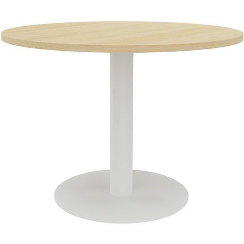 TABLE DE RÉUNION 100XH735 CM ÉP.25MM CHÊNE/BLANC - EOL
