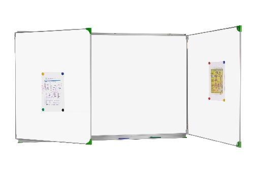 TABLEAU TRIPTYQUE 1X1,50 M VERT, CADRE ALUMINIUM ANODISÉ, AVEC KIT D\'ENTRETIEN - MANUTAN COLLECTIVITÉS