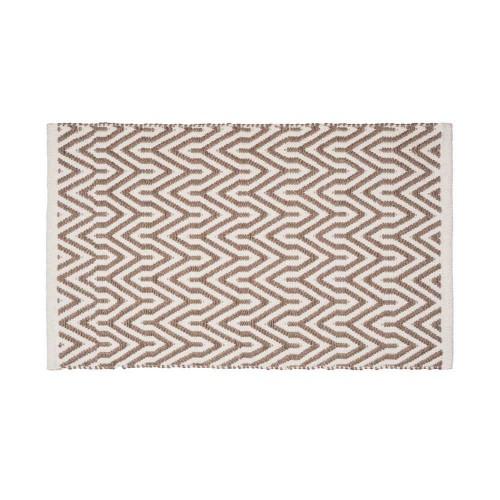 TAPIS DE BAIN 50 X 80 CM - 100% PET RECYCLÉ - BEIGE ET BLANC - ALTAI WENKO