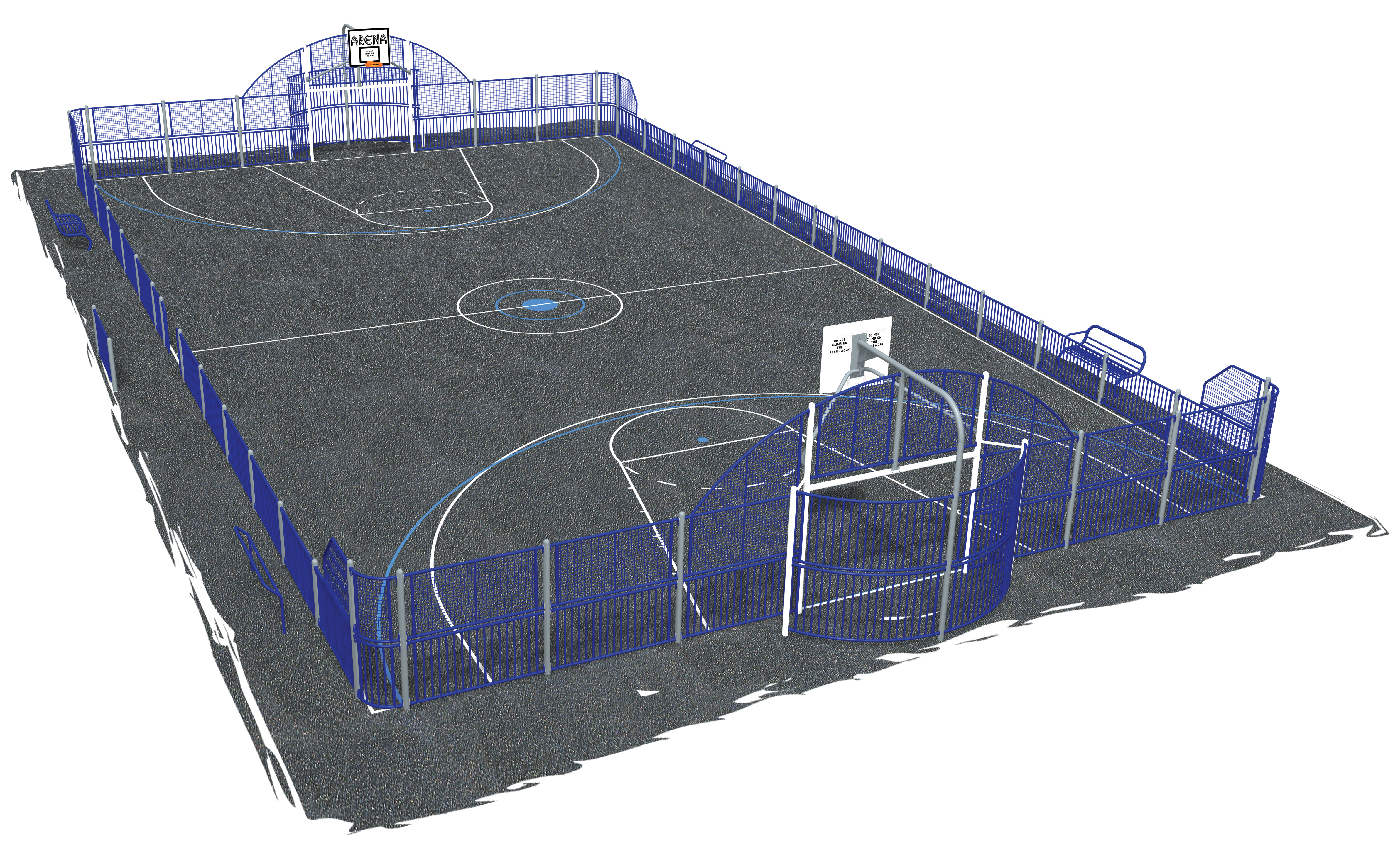 Terrain multisport Arena Milwaukee 8019758 - Hags - 31100x18600 mm - Zone de sécurité 487,75 m²_0