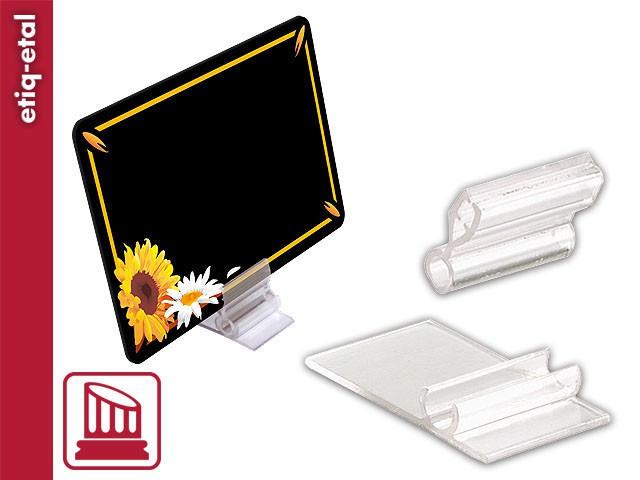TRANSLU PINCE ETIQUETTE GRIFFE + SOCLE