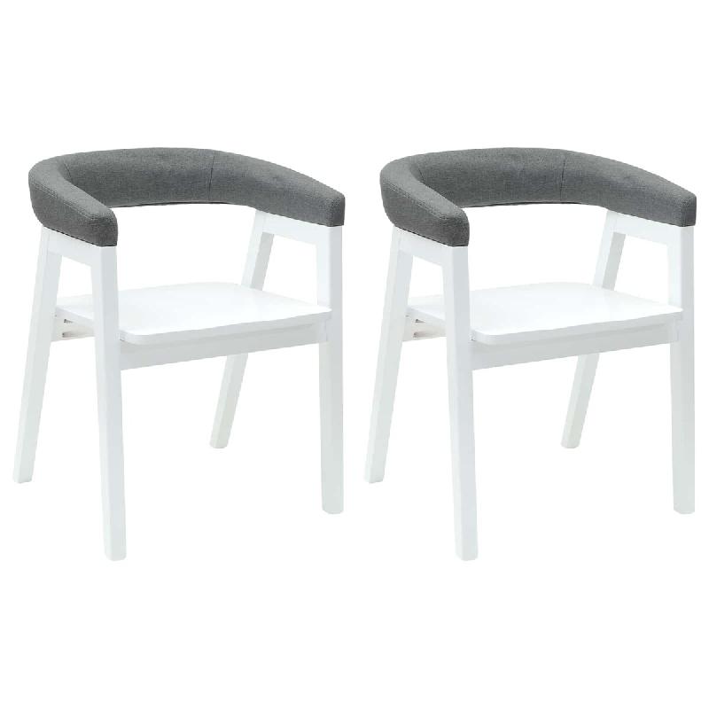 VidaXL Chaises de salle à manger 2 pcs Blanc 54 x 57 x 73 cm Modèle Orion Scandinave - 42020426_0