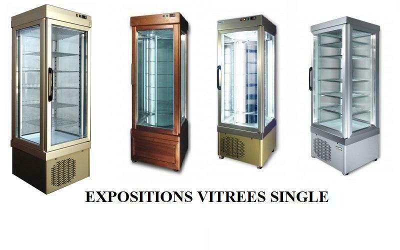 Vitres single 4 faces vitrées SEDA - magasin, froid ventilé ou statique, dimensions 670x640x1950 mm_0