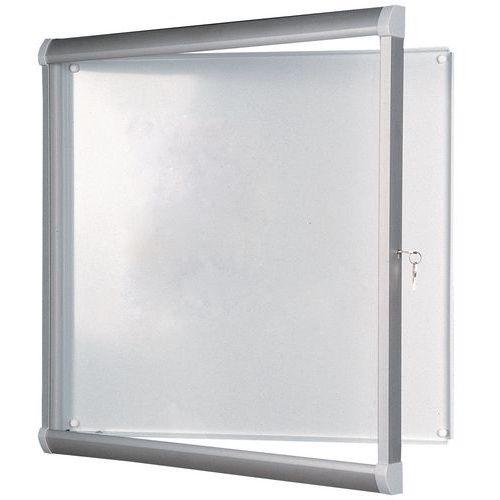 VITRINE D'AFFICHAGE D'INTÉRIEUR DESIGN- PORTE BATTANTE- 8 FEUILLES A4 - FOND MÉTAL - VANERUM