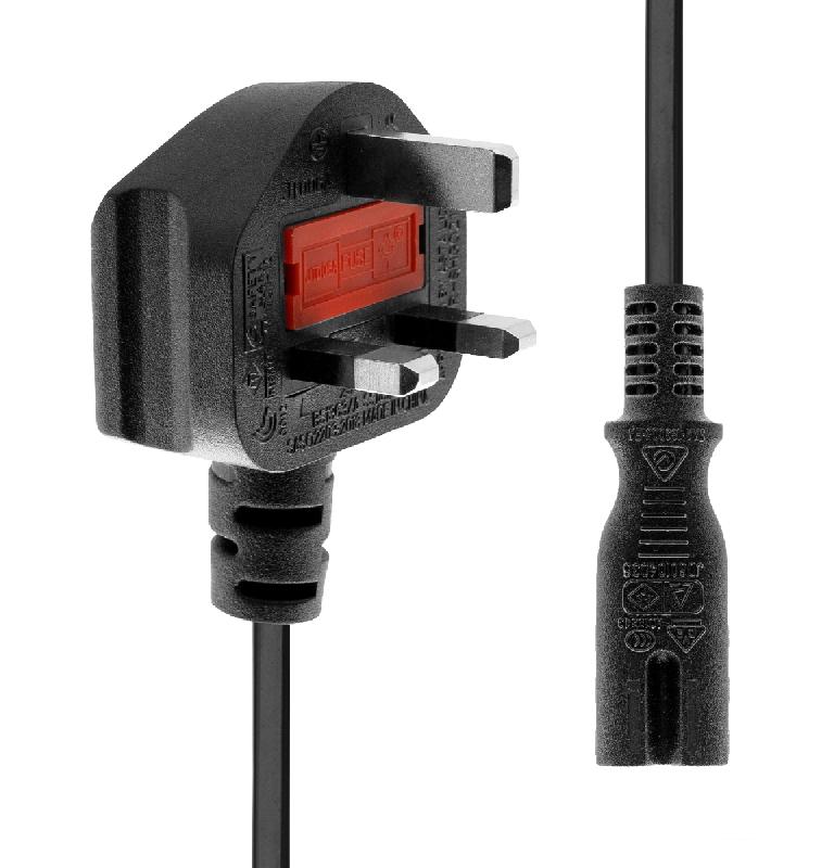 ProXtend PC-GC7-002 - Cordon d'alimentation électrique noir 2 m - Prise type G et coupleur C7_0