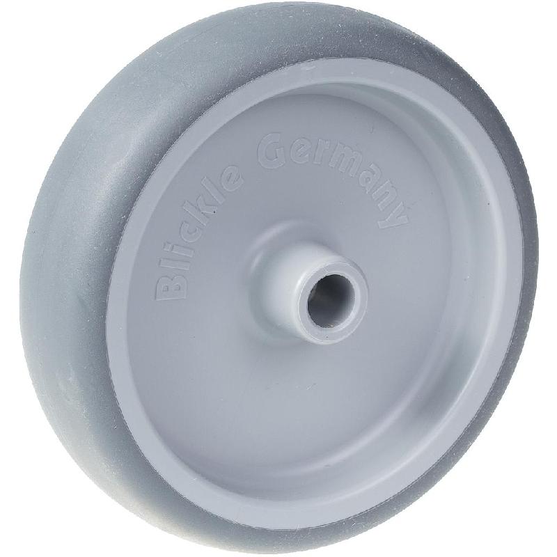 Roue de 125 mm avec caoutchouc TPR gris sur centre en polypropylène_0