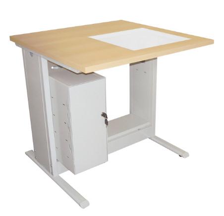 Bureau pour ordinateur 140x80 cm - écran encastré, tiroir clavier et support UC_0