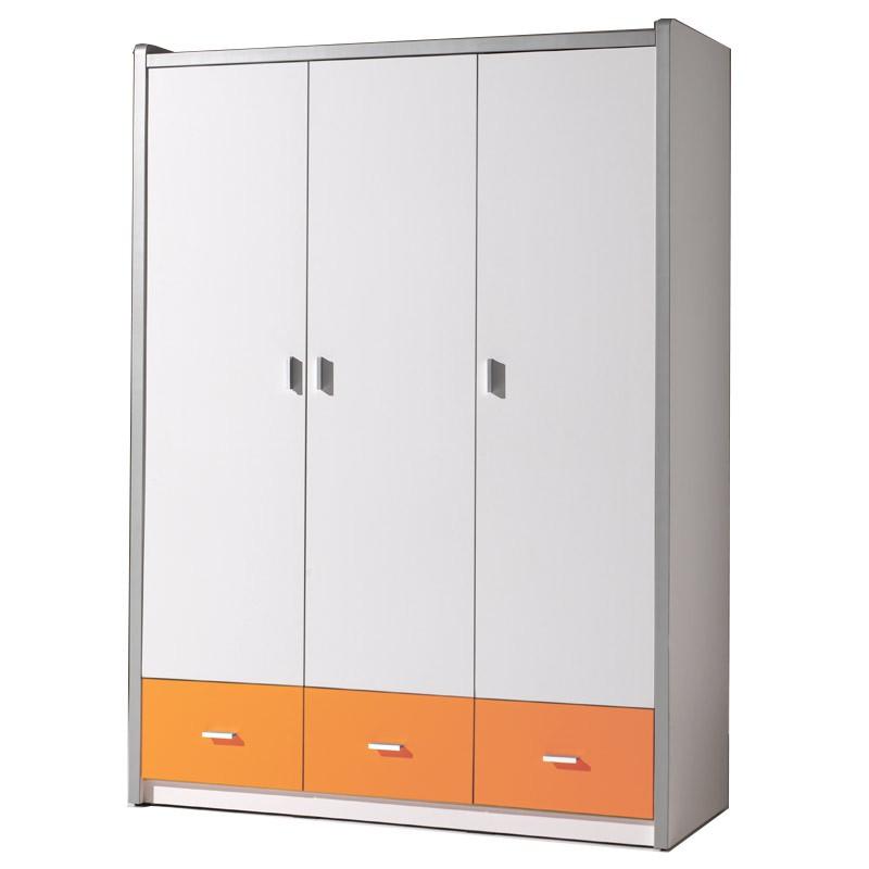 ARMOIRE 3 PORTES BONNY 202CM ORANGE - PARIS PRIX_0