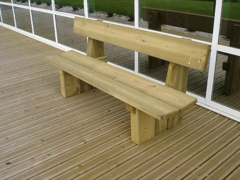 Banc public en bois - CDirect-Pro - 1800 mm - Pin nord rouge Finlande - Traitement autoclave classe 4_0