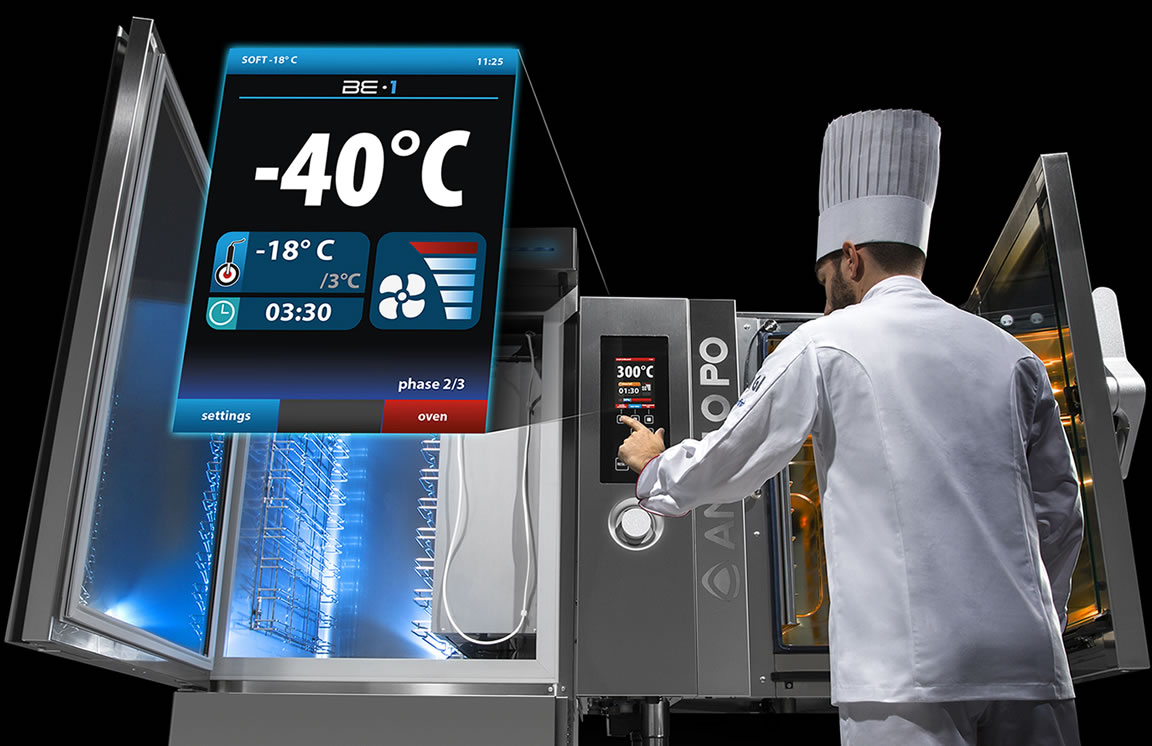 Four combiné BE-1 - Système intégré Cook & Chill - De -40°C à +300°C_0