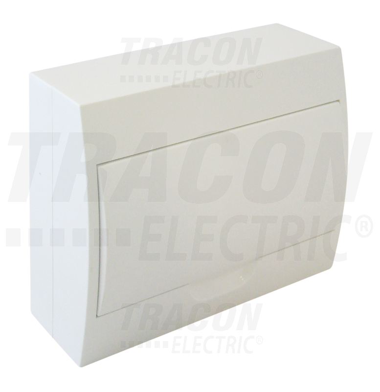 Boîte de distribution en saillie - cache blanc - rail N-PE 1×12 modul - IP40 - dimensions 205×260×75mm_0