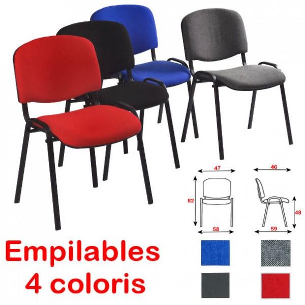 Chaise Empilable - Avec assise mousse confortable Bleu_0