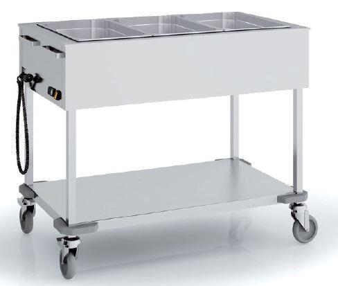 Chariot bain-marie à eau 2 bacs gn 1/1-150 - CBMH-2GN_0