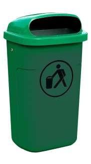 Corbeille Plastique Classic 50L - PEHD - Fabriquée en France - Iso 9001 et 14001_0