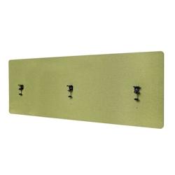Décoshop26 - Cloison de bureau acoustique brise-vue tableau d'affichage à double paroi 60x160 cm en tissu vert 04_0006433 - 3000261761907_0