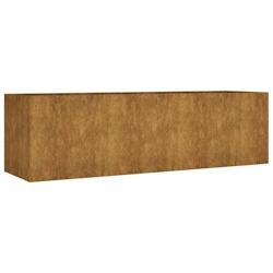Helloshop26 - Jardinière bac lit surélevé plantes fleurs terrasse jardin de jardin 280 x 80 x 80 cm acier corten marron 02_0039423 - 3000218481650_0