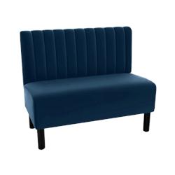 IdMob Banquette COUNTRY Bleu velours - bleu multi-matériau MET/2382903/BL_0
