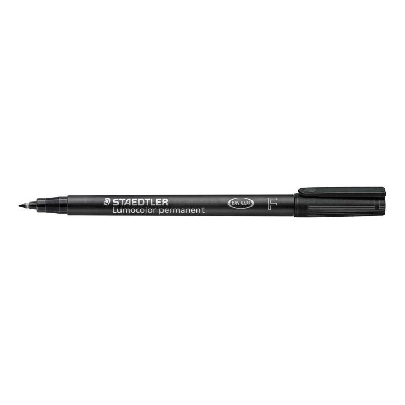 MARQUEUR PERMANENT STAEDTLER LUMOCOLOR POINTE OGIVE FINE 0,6 MM - NOIR - LOT DE 2