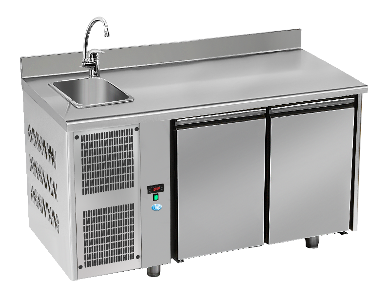 Meuble réfrigéré horizontal GN1/1 avec bac - Profondeur 700 mm - Froid ventilé - Groupe tropicalisé_0