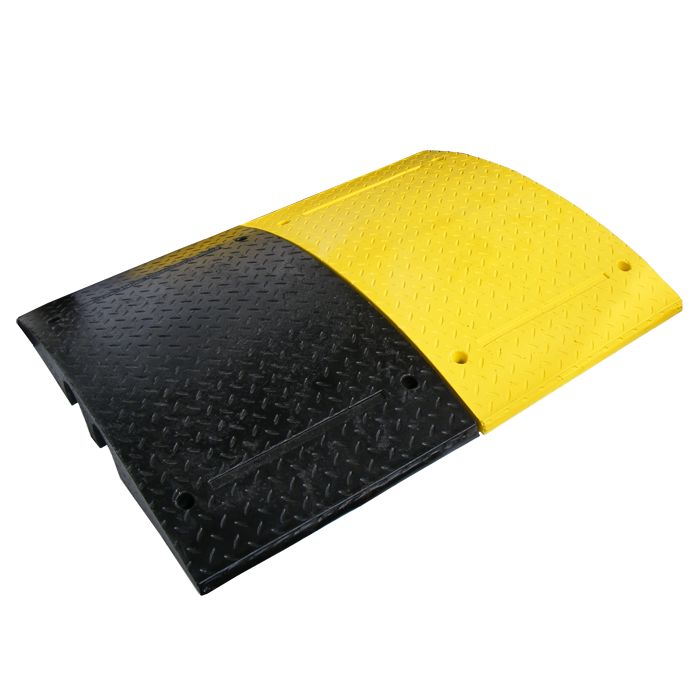 Modulo 10 - ralentisseur de vitesse SLOWLY - hauteur 10 cm - PVC recyclé - pour chantiers industriels - dimensions 500 mm x 790 mm x 100 mm_0