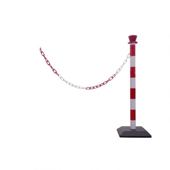 Poteau de signalisation PVC avec base - Rouge/Blanc - 6 versions disponibles - Marque Rolléco_0