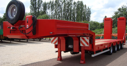 Semi-remorque 4 essieux porte engins - Type SR4 PE 55 - PTC 38T / 70T_0