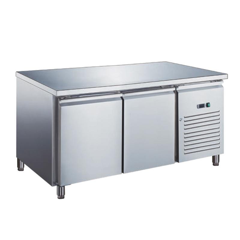 Table réfrigérée sans dosseret inox positive avec évaporateur ventilé 2 portes 228 litres - SN2101X_0