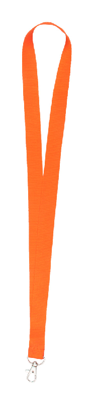 Tour de cou en polyester orange - avec mousqueton en métal - 10g_0