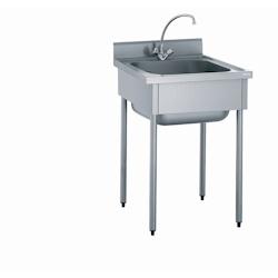 Tournus Equipement Plonge inox 1 bac avec robinetterie mélangeuse longueur 600 mm Tournus - 503612 - plastique 503612_0