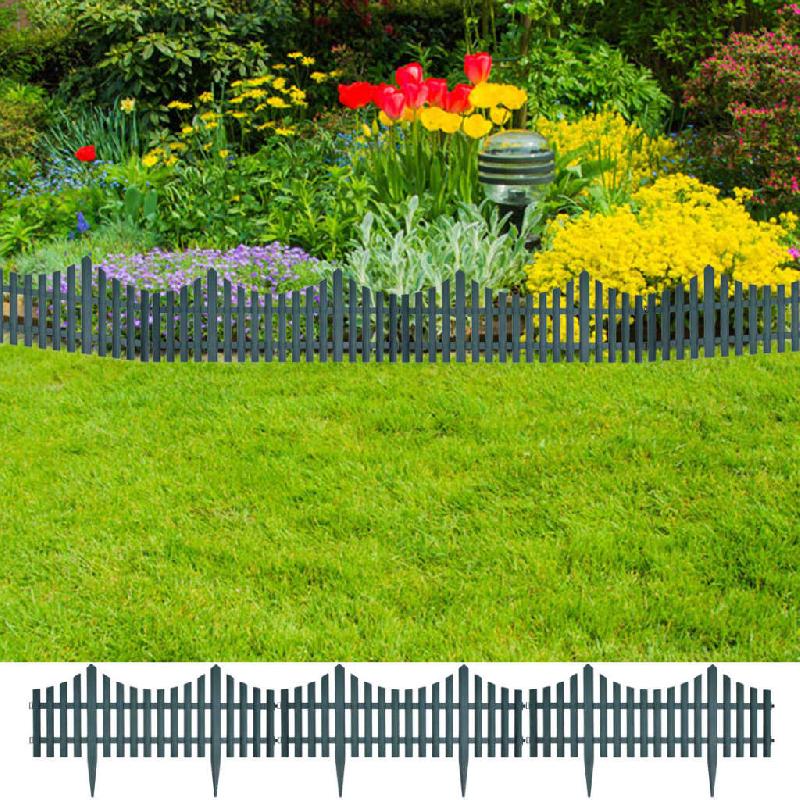 Vidaxl bordures de pelouse 17 pcs 10 m vert 41229_0