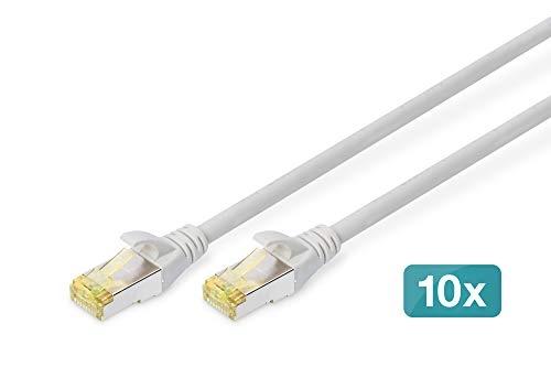 Câble réseau DIGITUS DK-1644-A-030-10 - 3m - Cat6a - S/FTP (S-STP) - Gris - RJ-45 Mâle/Mâle_0