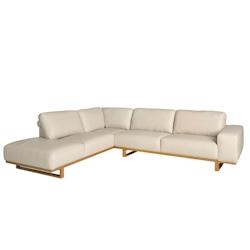 AC ANGEL CERDA Angel Cerdá Canapé d'angle gauche en cuir sable 6204C 316 x 252 x 82 - marron fourrure 8435631032014_0
