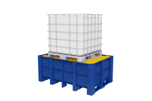 Bac de rétention en plastique rigide - GRV / IBC - 1100L - Dimensions 1760x1200x740 mm_0