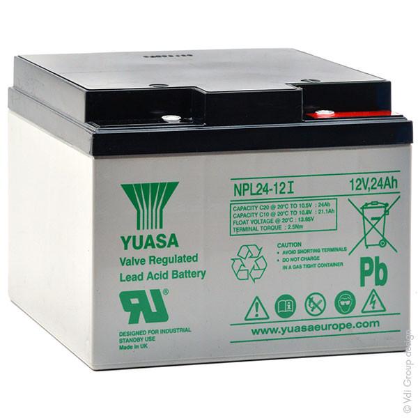 BATTERIE PLOMB AGM YUASA NPL24-12I 12V 24AH M5-F_0