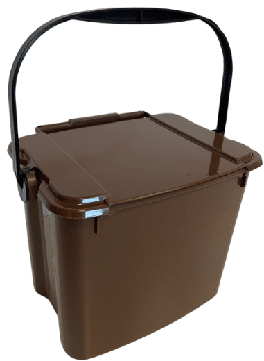 Bio-seau plein de 7 litres - Poubelle à compost pour biodéchets alimentaires_0